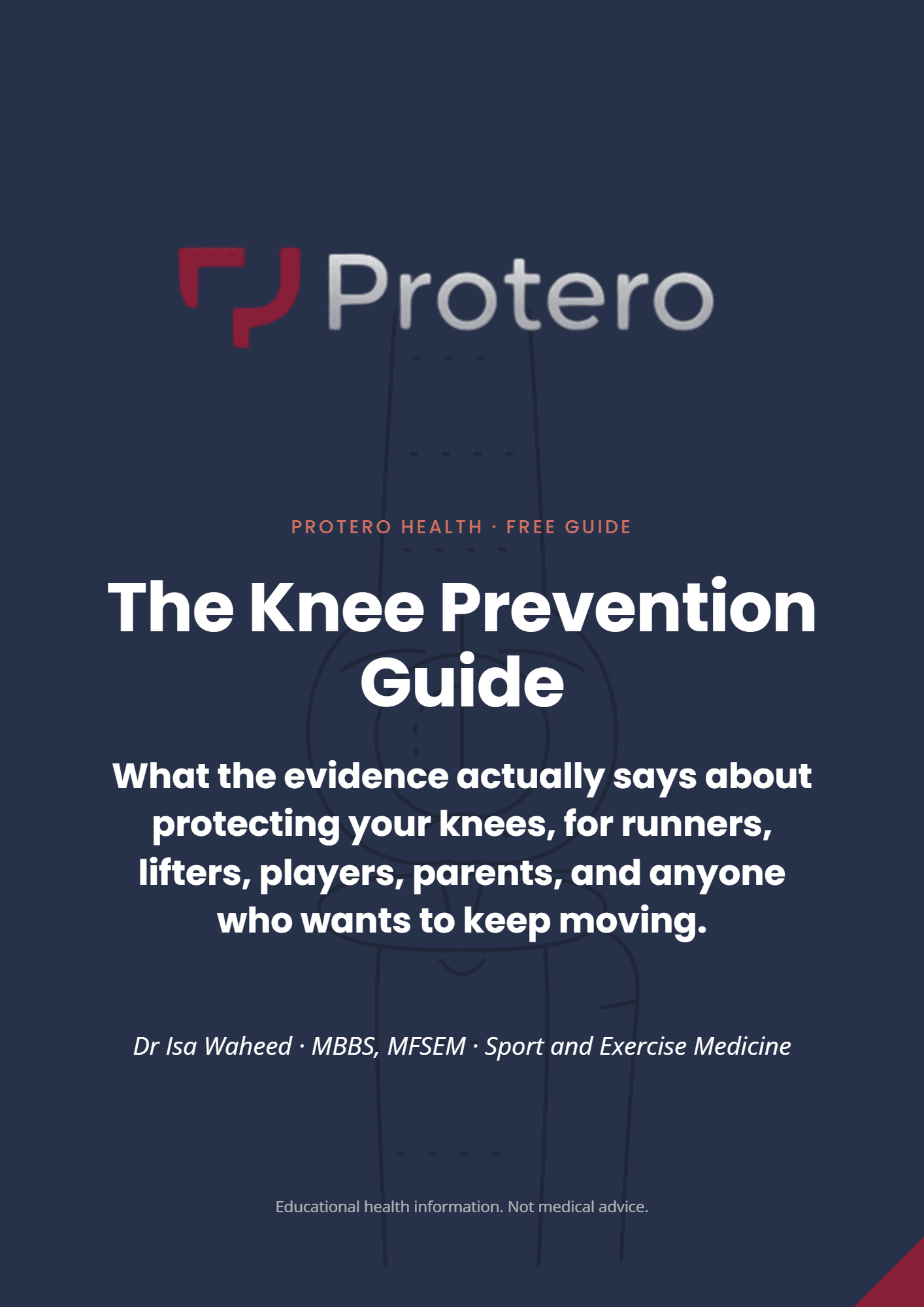 Protero Knee Prevention guide cover